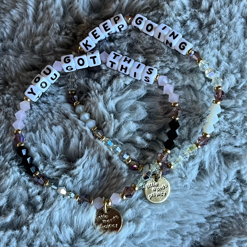 Little Words Project Bracelets ~ Keep Going and You Got This